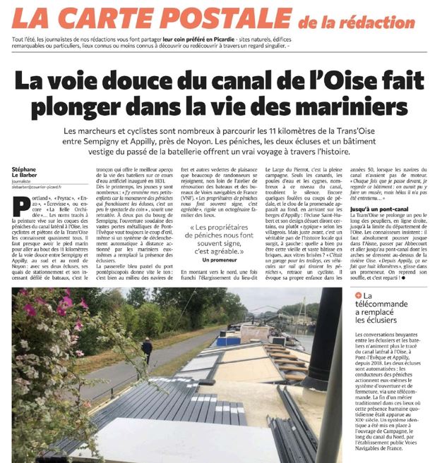LA VOIE DOUCE DANS LE COURIER PICARD