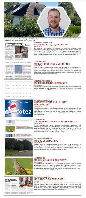 LA NEWSLETTER DE SEPTEMBRE !
