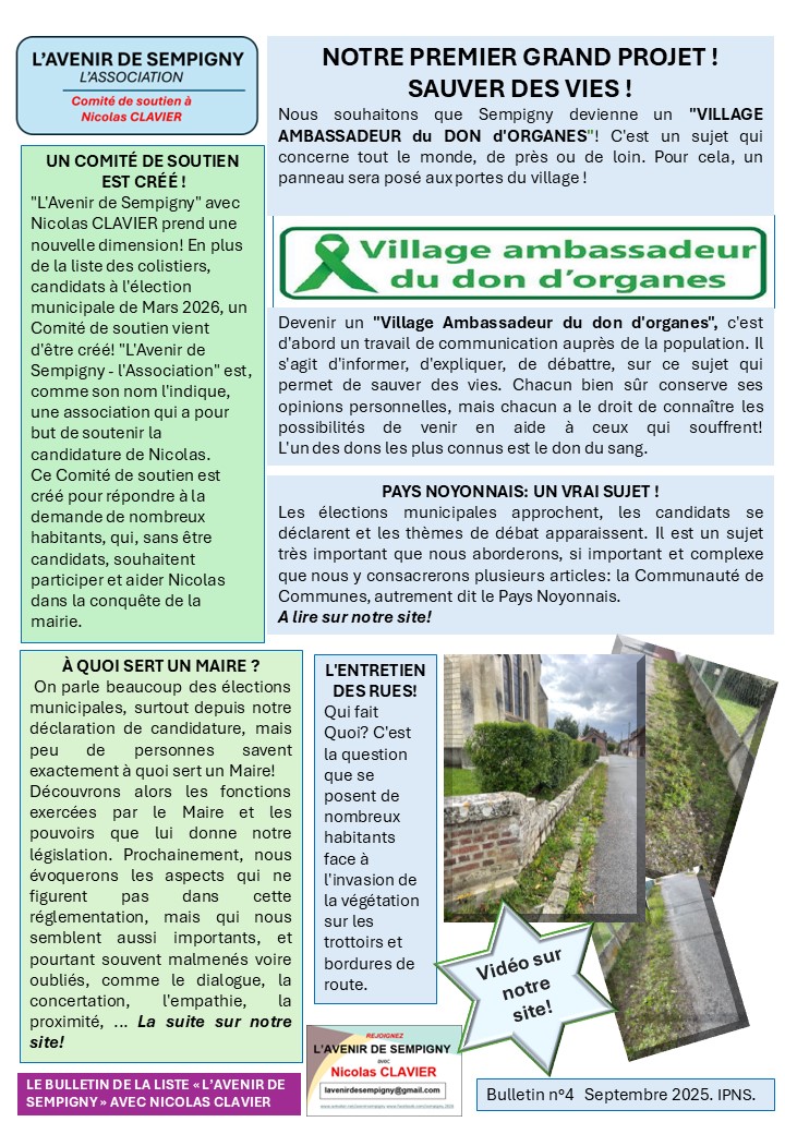 UN NOUVEAU BULLETIN DISPONIBLE EN LIGNE !
