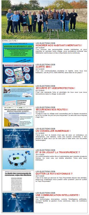 LISEZ LA NEWSLETTER DU 5 DÉCEMBRE 2025 !