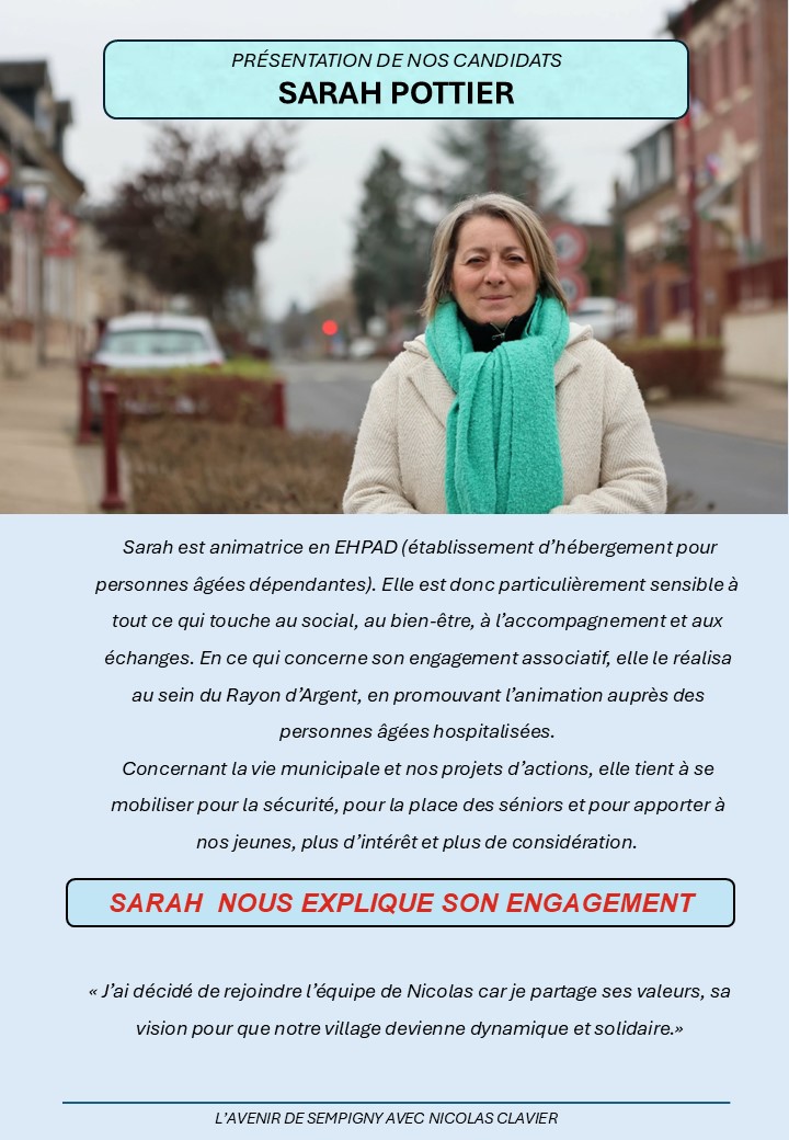 PRÉSENTATION DE SARAH, NOTRE COLISTIÈRE !