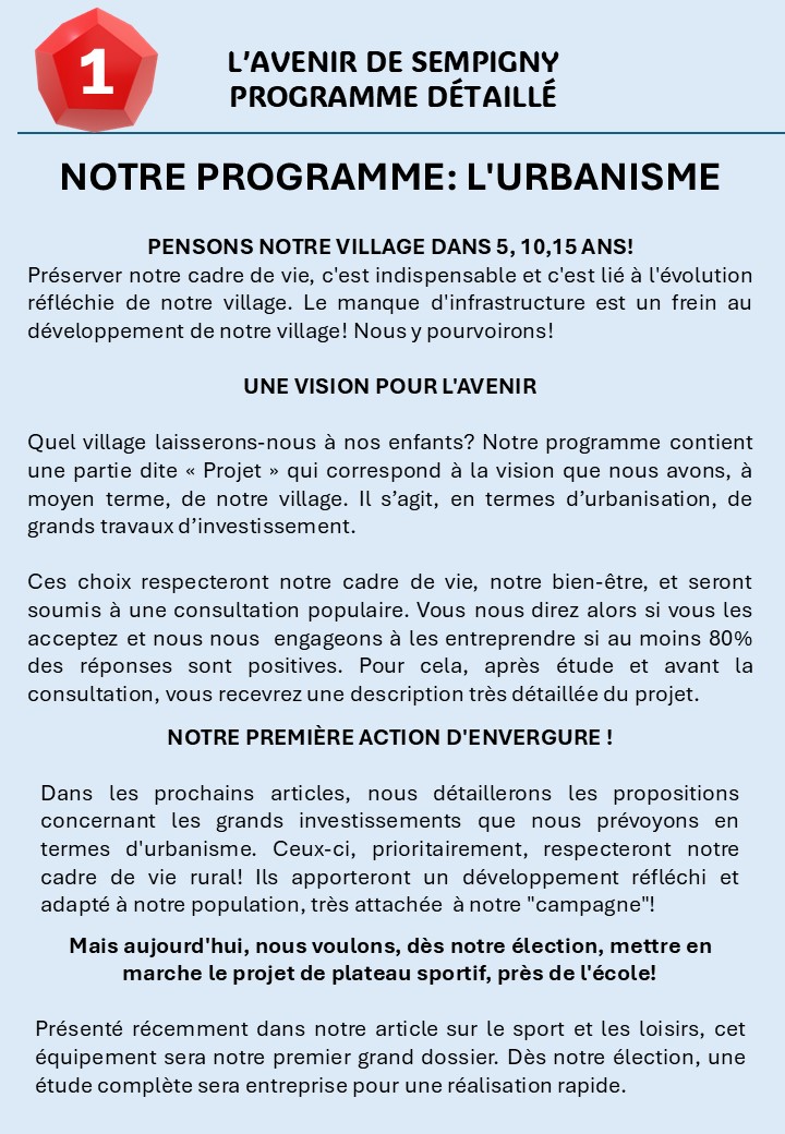 NOTRE PROGRAMME DÉTAILLÉ EN FICHES !