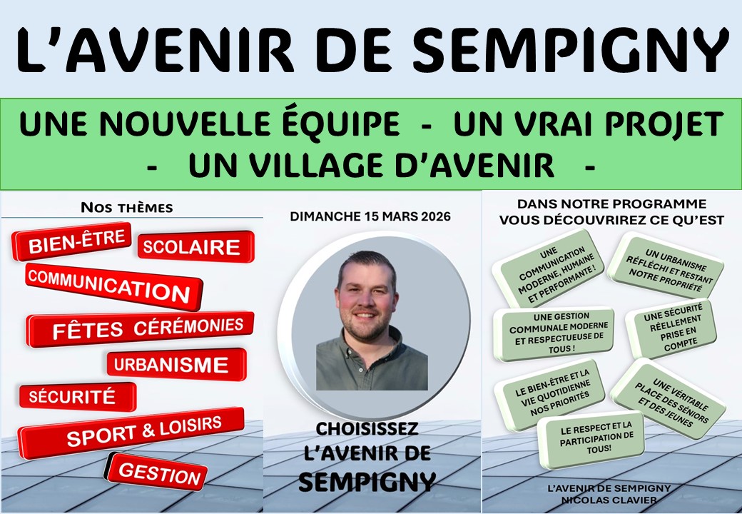 NOTRE BANNIÈRE ÉLECTORALE !