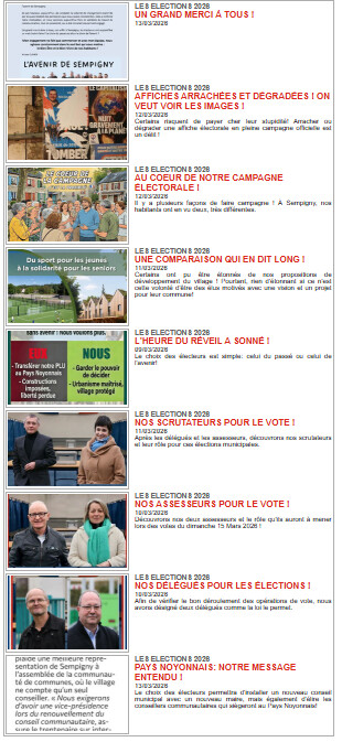 NOTRE DERNIÈRE NEWSLETTER AVANT LE VOTE !