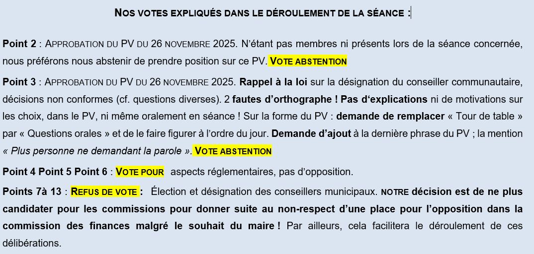 DEUXIÈME CONSEIL MUNICIPAL: UNE DÉCISION FORTE !