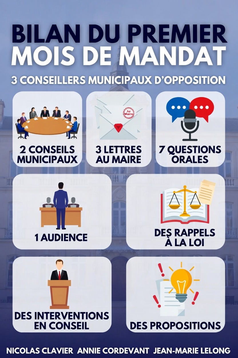 UN MOIS DE MANDAT: PREMIER BILAN !