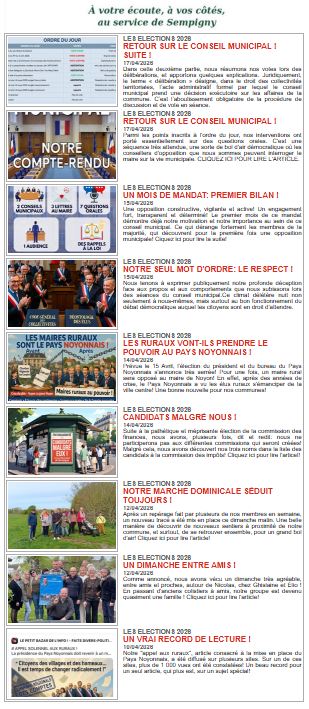 LA NEWSLETTER DU 17 AVRIL 2026