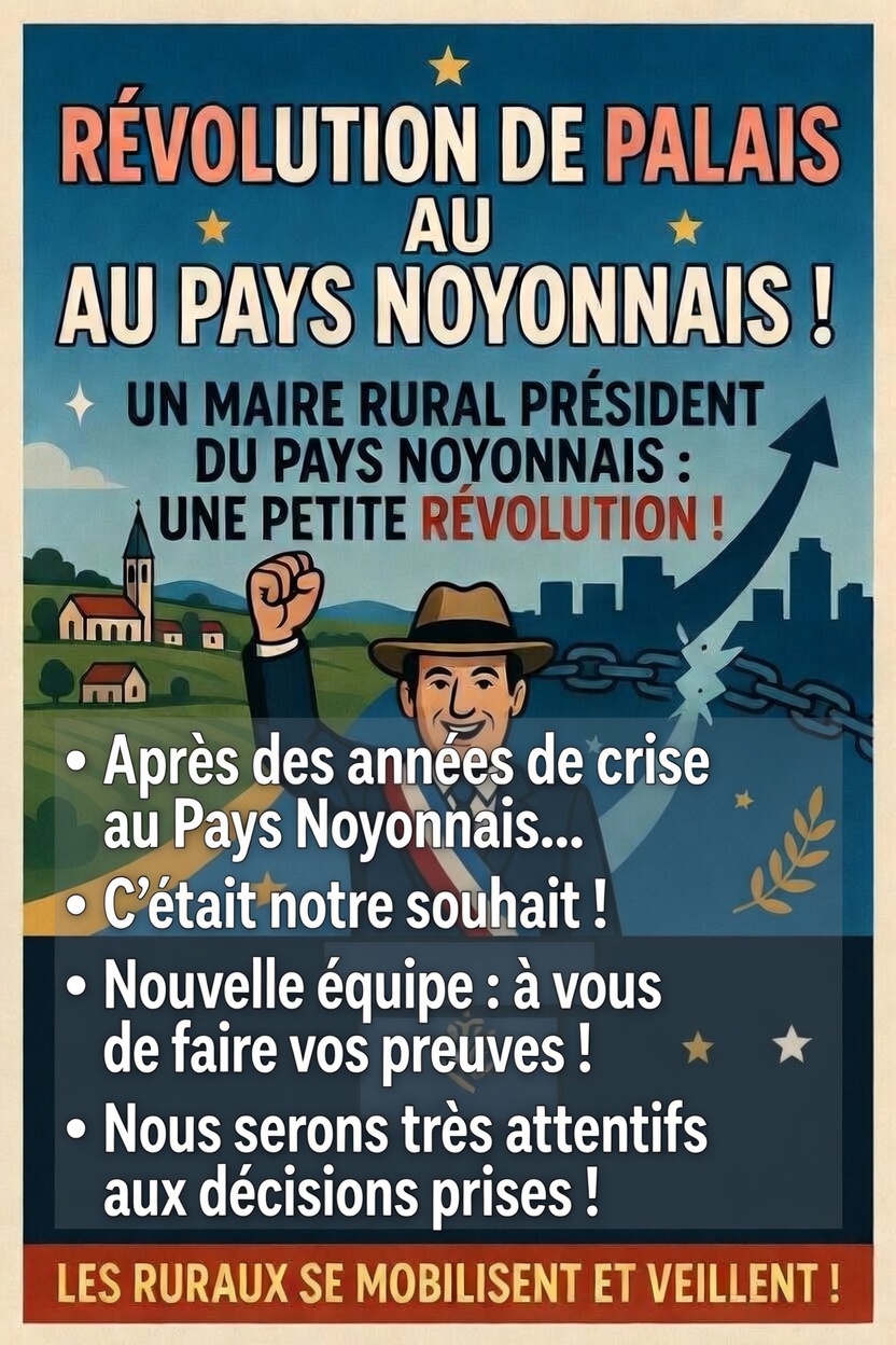 RÉVOLUTION DE PALAIS AU PAYS NOYONNAIS !