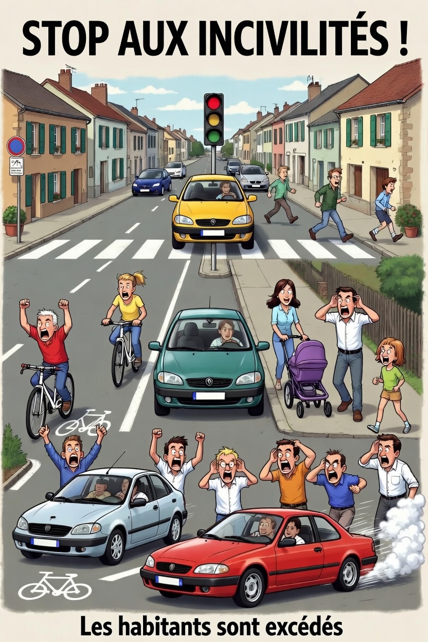 L'INSÉCURITÉ ROUTIÈRE DANS LE VILLAGE !