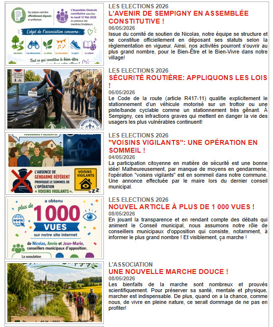  LA NEWSLETTER DU 8 MAI 2026 EN LIGNE !