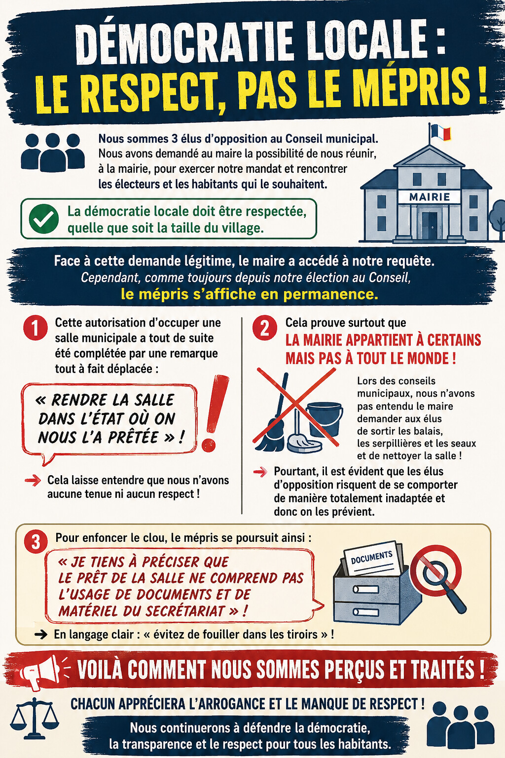 LE MÉPRIS SE POURSUIT !