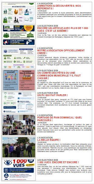 LA NEWSLETTER DU 15 MAI 26 !