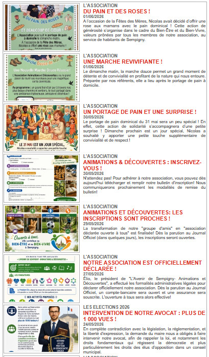LA NEWSLETTER DU 2 JUIN 2026 EN LIGNE  !