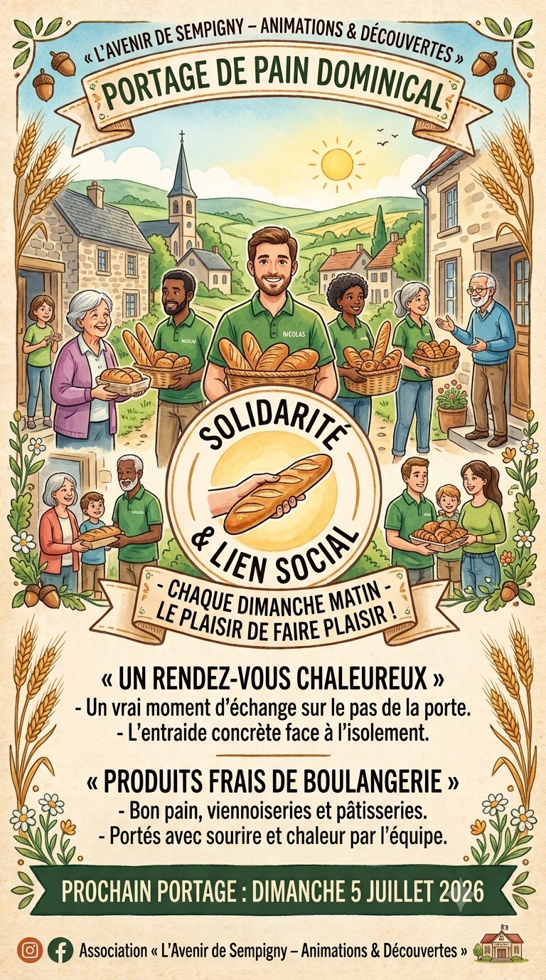 PORTAGE DE PAIN À DOMICILE : UNE BELLE ACTION !