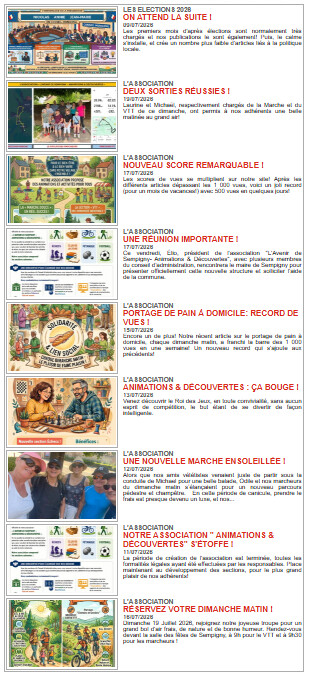 LA NEWSLETTER DU 21 JUILLET 2026 EN LIGNE !