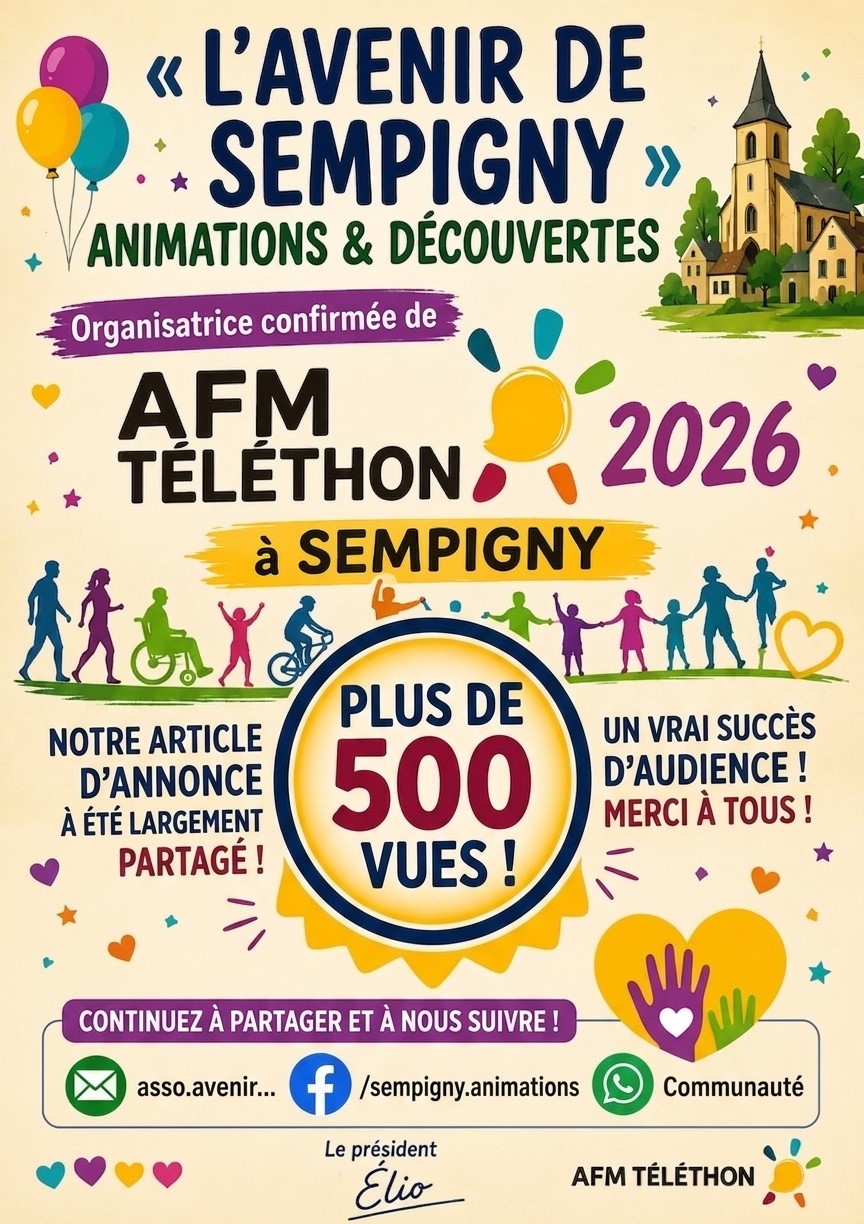 TOUS ENSEMBLE POUR LE TÉLÉTHON !