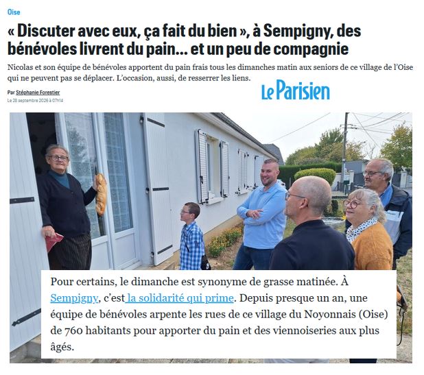 NOTRE PORTAGE DE PAIN À LA UNE !