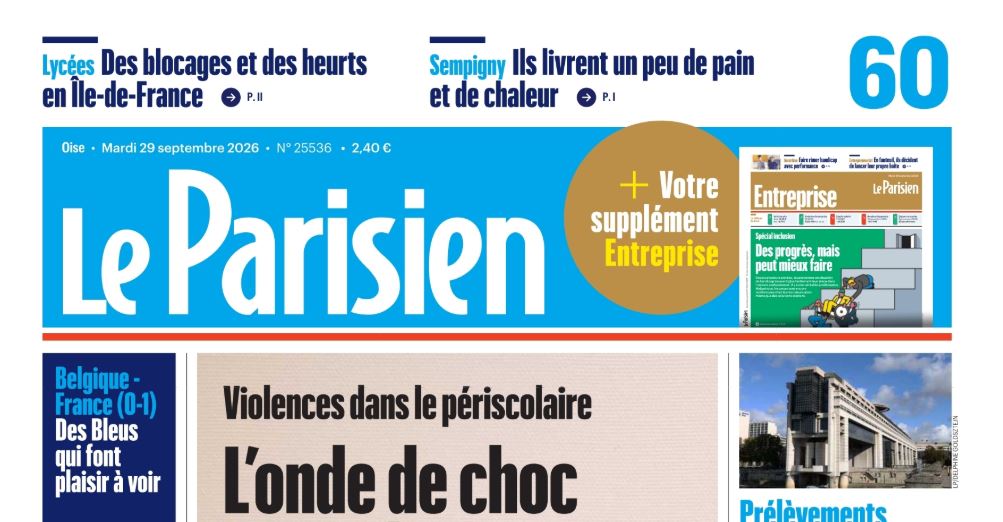 LE PARISIEN: LA UNE POUR NOTRE PORTAGE DE PAIN !