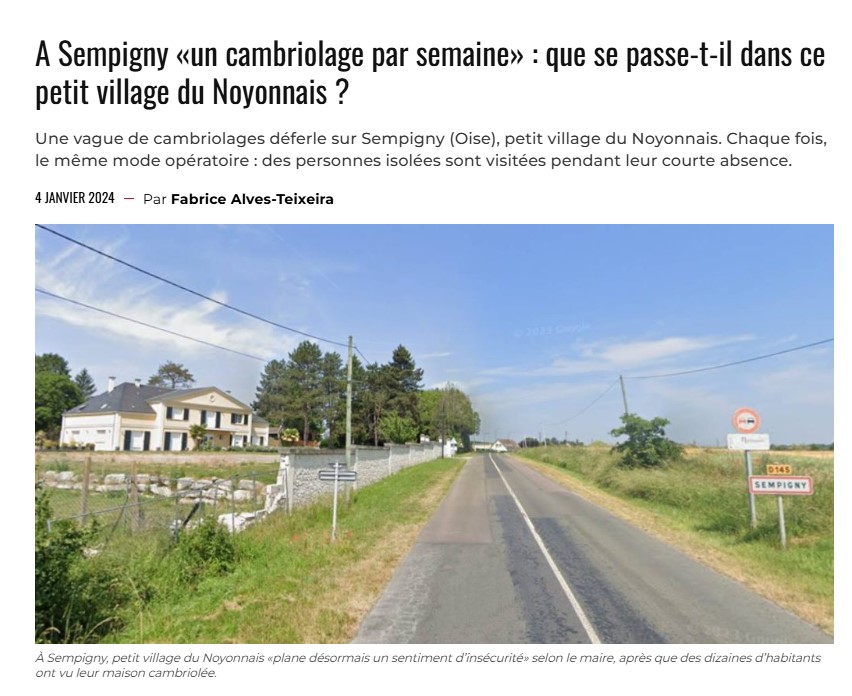 ALERTE SEMPIGNY: DANS LA PRESSE !