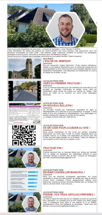 UNE NOUVELLE NEWSLETTER EST DISPONIBLE !