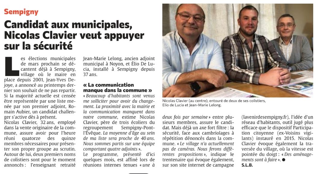 UN ARTICLE QUI FERA DATE !