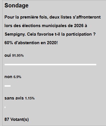 UN NOUVEAU SONDAGE EN LIGNE !