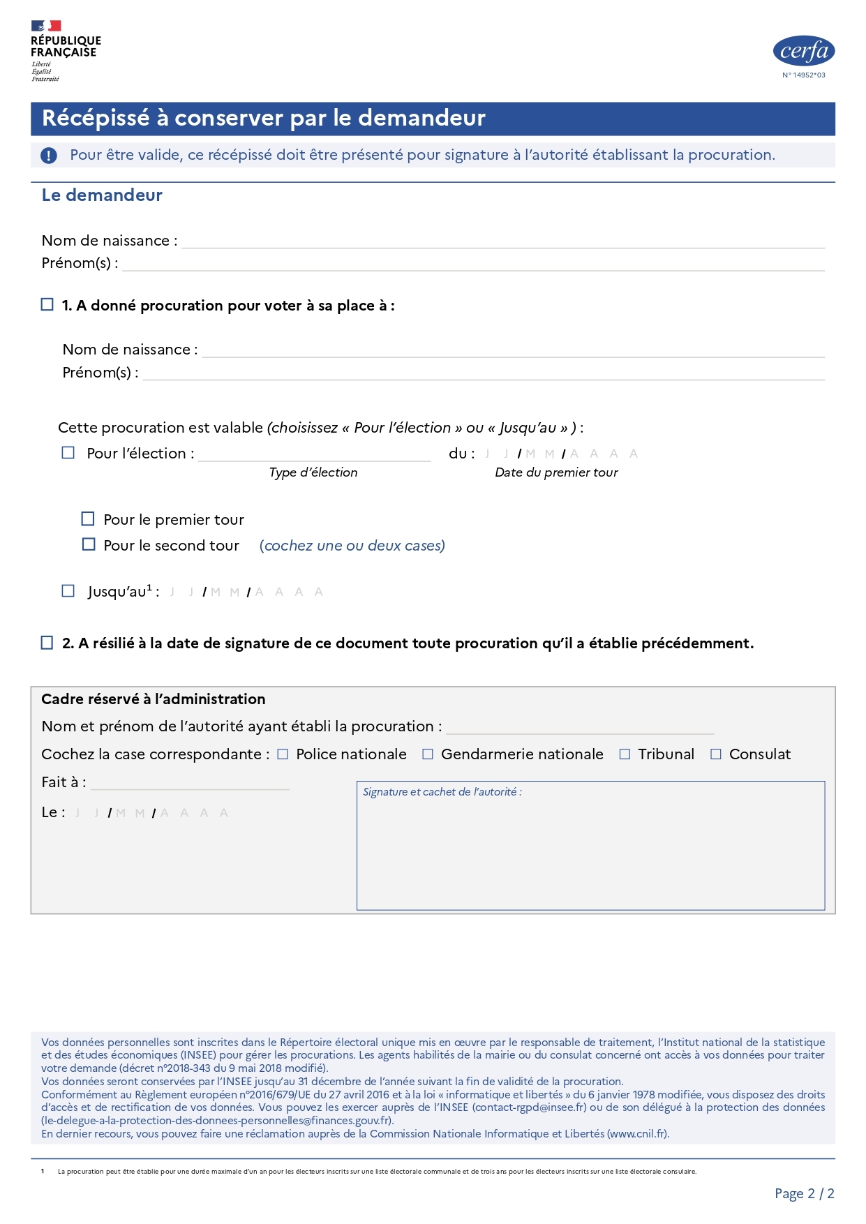 ABSENT LE JOUR DU VOTE?