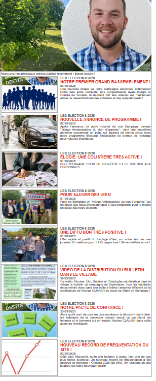 LA NEWSLETTER DU 3 OCTOBRE 2025 !