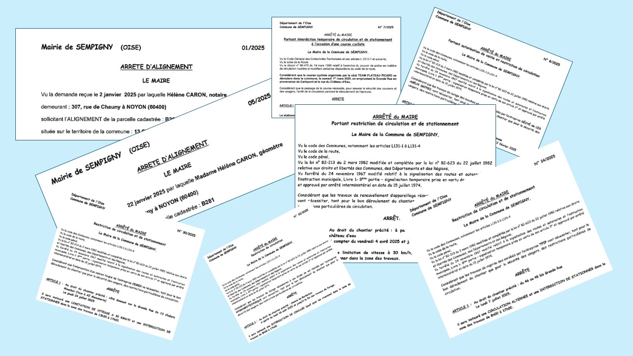 Les Arrêtés du Maire