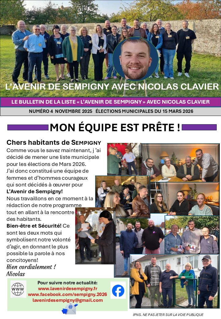 LE BULLETIN DE NOVEMBRE EST EN LIGNE !