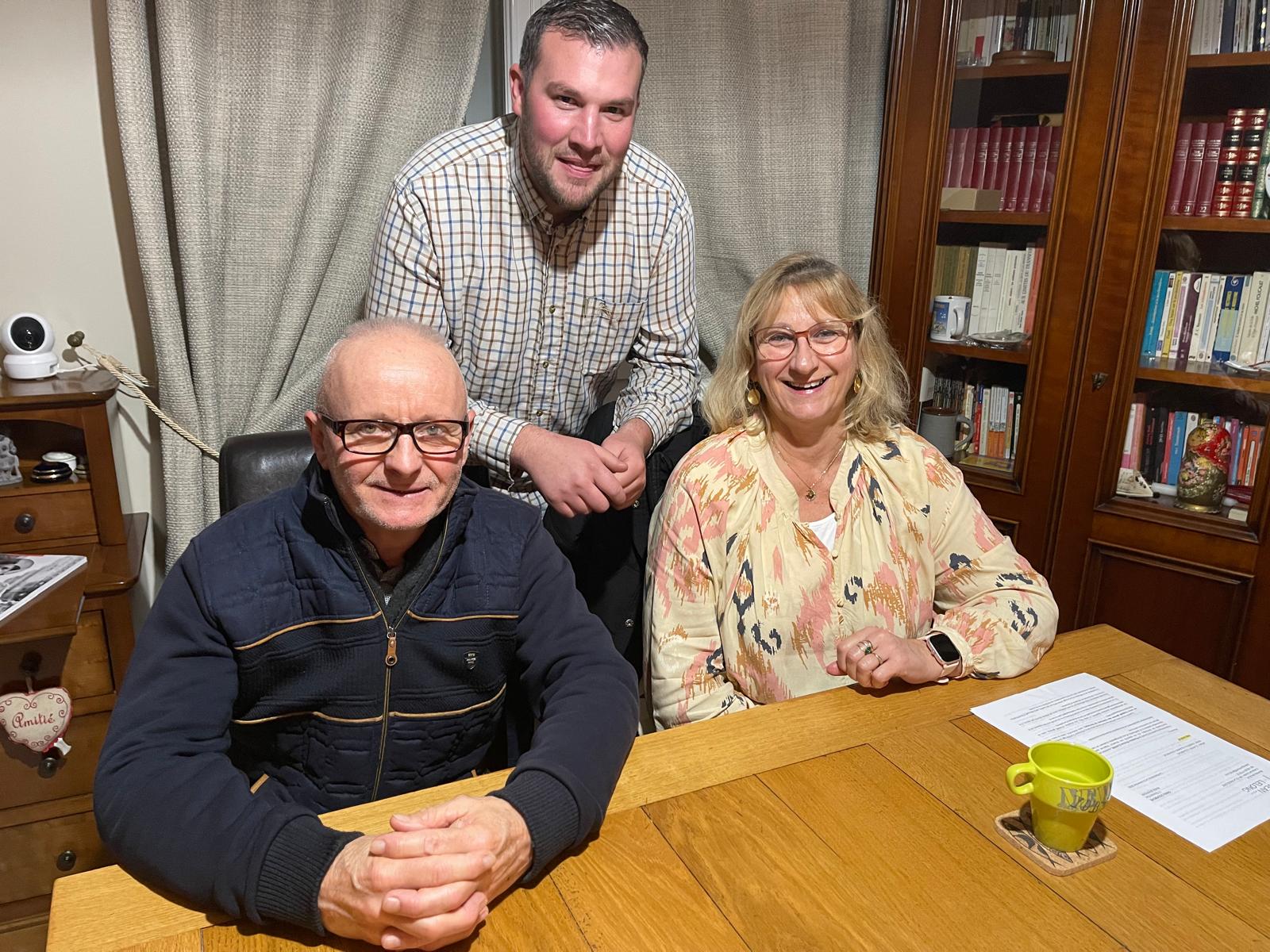 Annie avec Nicolas et Yves