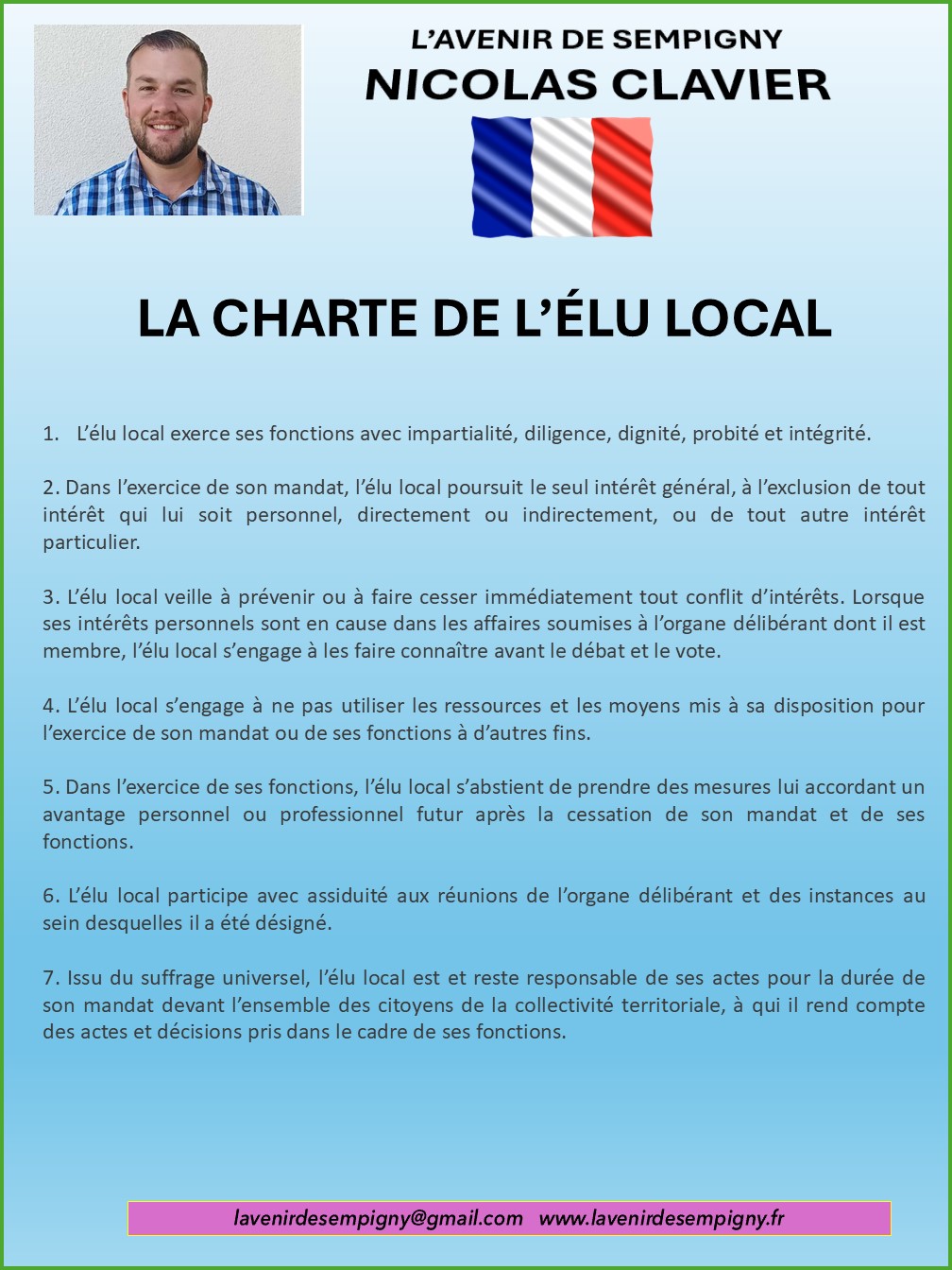 LA CHARTE DE L'ÉLU LOCAL