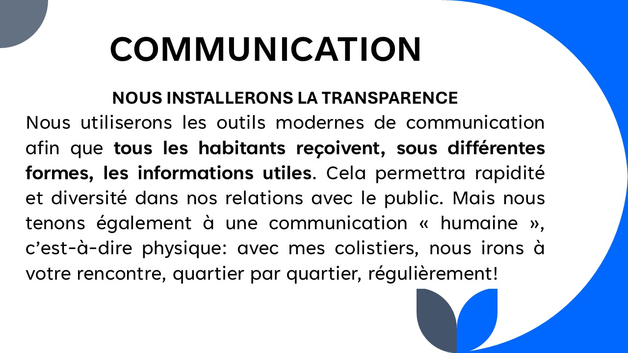 DIFFUSION DE NOTRE PROGRAMME : LA COMMUNICATION  (PARTIE 1)