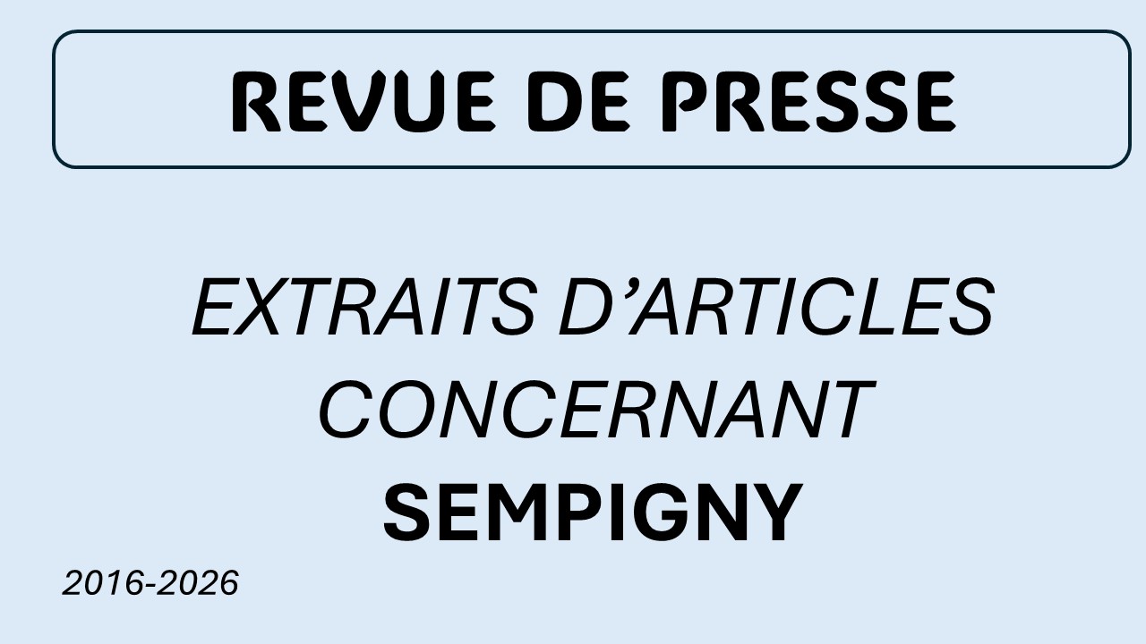 NOTRE VILLAGE DANS LA PRESSE !