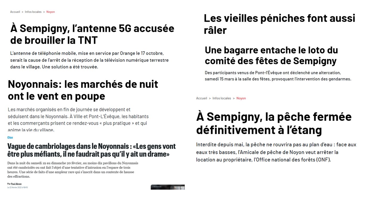 NOTRE VILLAGE DANS LA PRESSE !