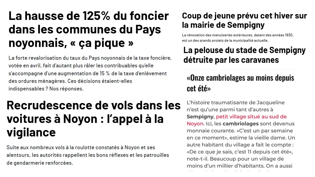 NOTRE VILLAGE DANS LA PRESSE !