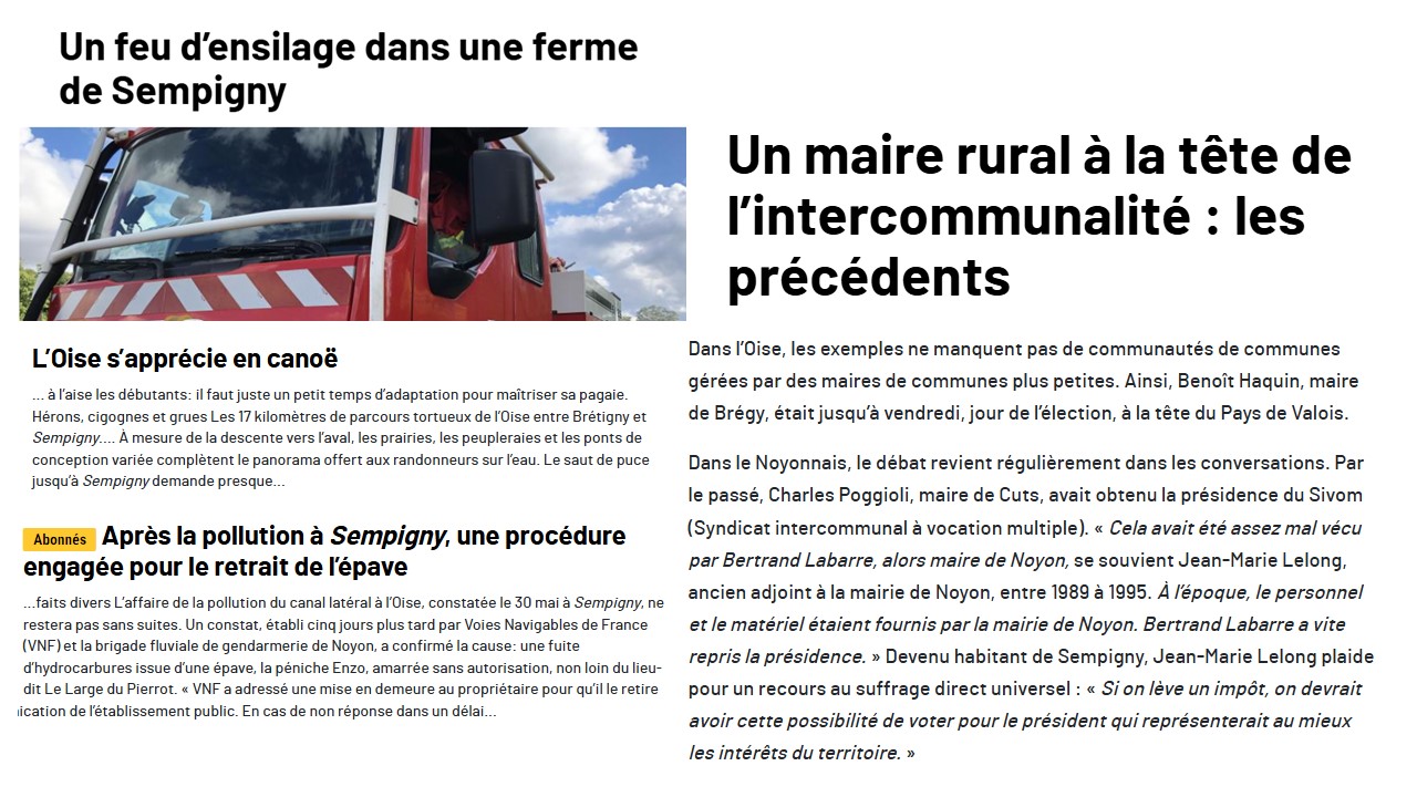 NOTRE VILLAGE DANS LA PRESSE !