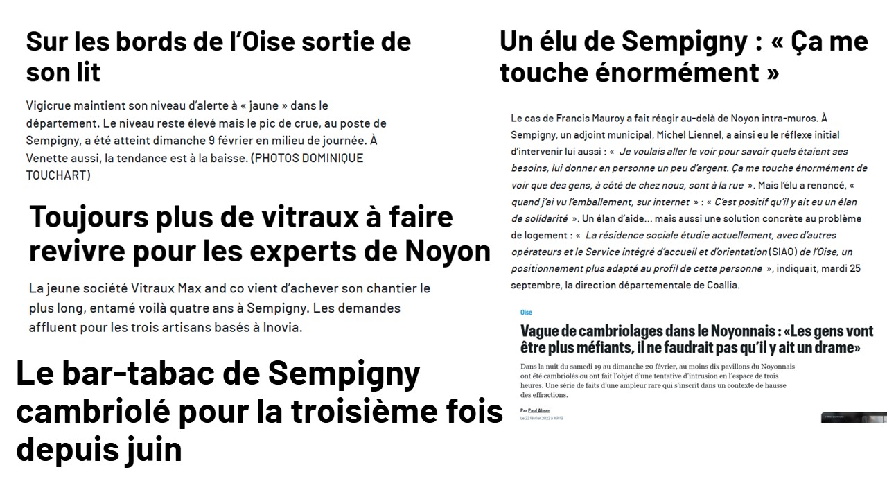 NOTRE VILLAGE DANS LA PRESSE !