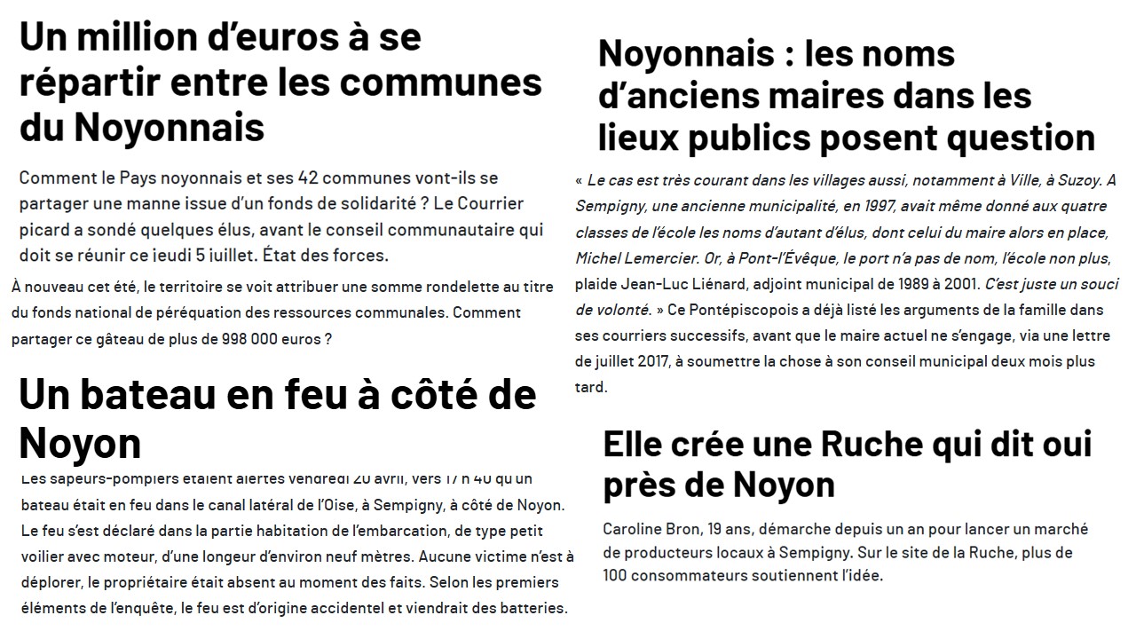 NOTRE VILLAGE DANS LA PRESSE !