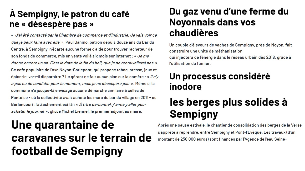 NOTRE VILLAGE DANS LA PRESSE !