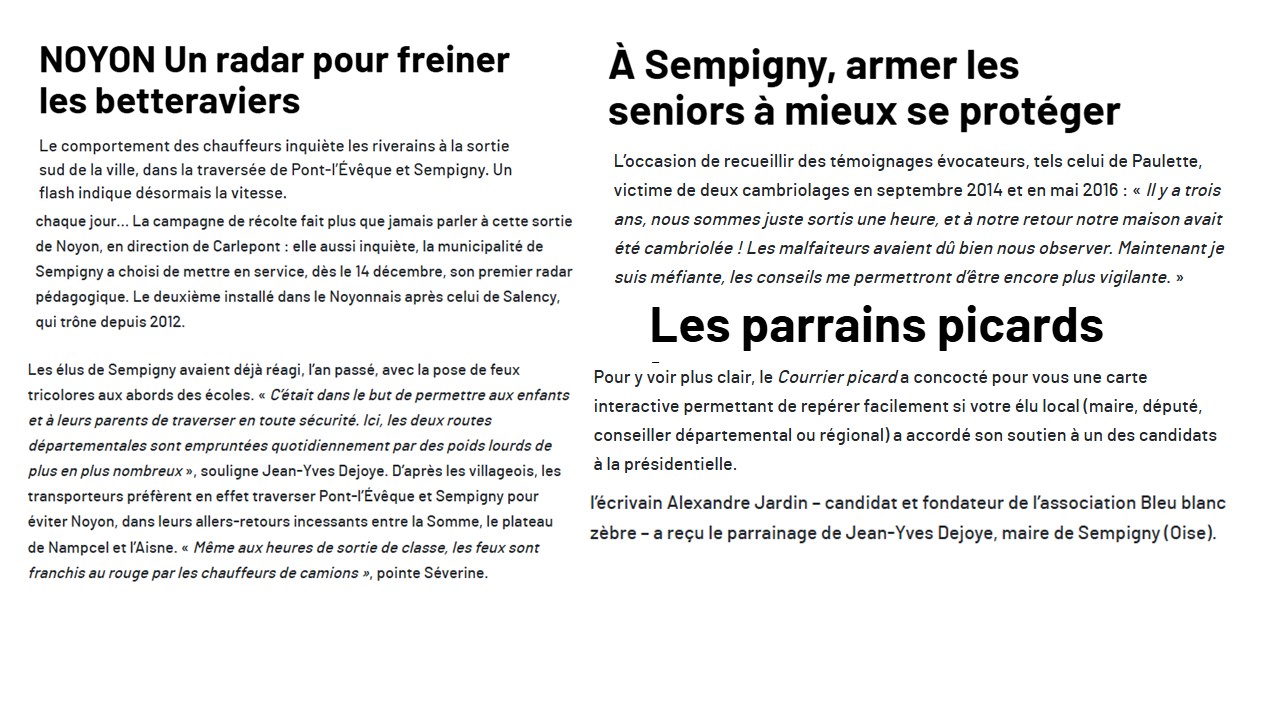 NOTRE VILLAGE DANS LA PRESSE !
