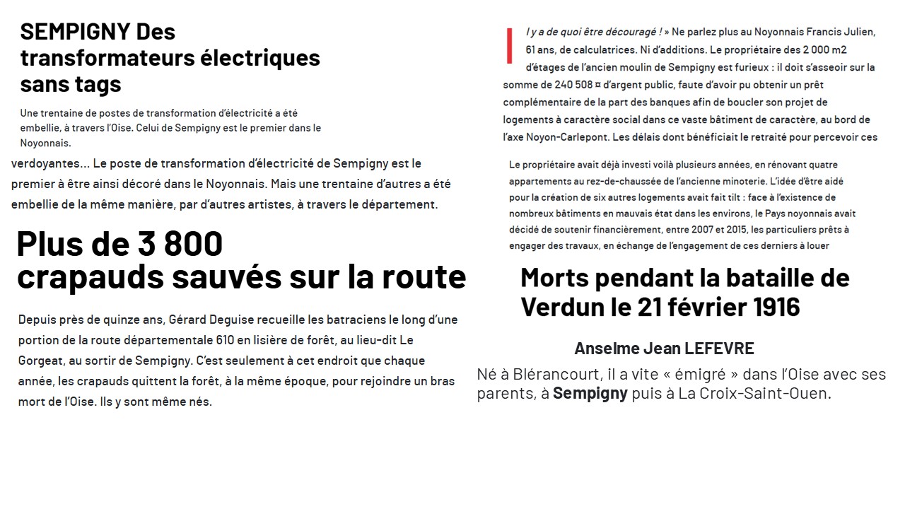 NOTRE VILLAGE DANS LA PRESSE !