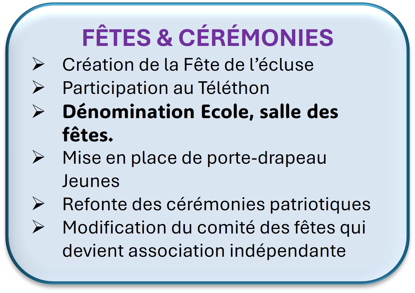  NOTRE PROGRAMME "FÊTES & CÉRÉMONIES" - LE RÉSUMÉ !