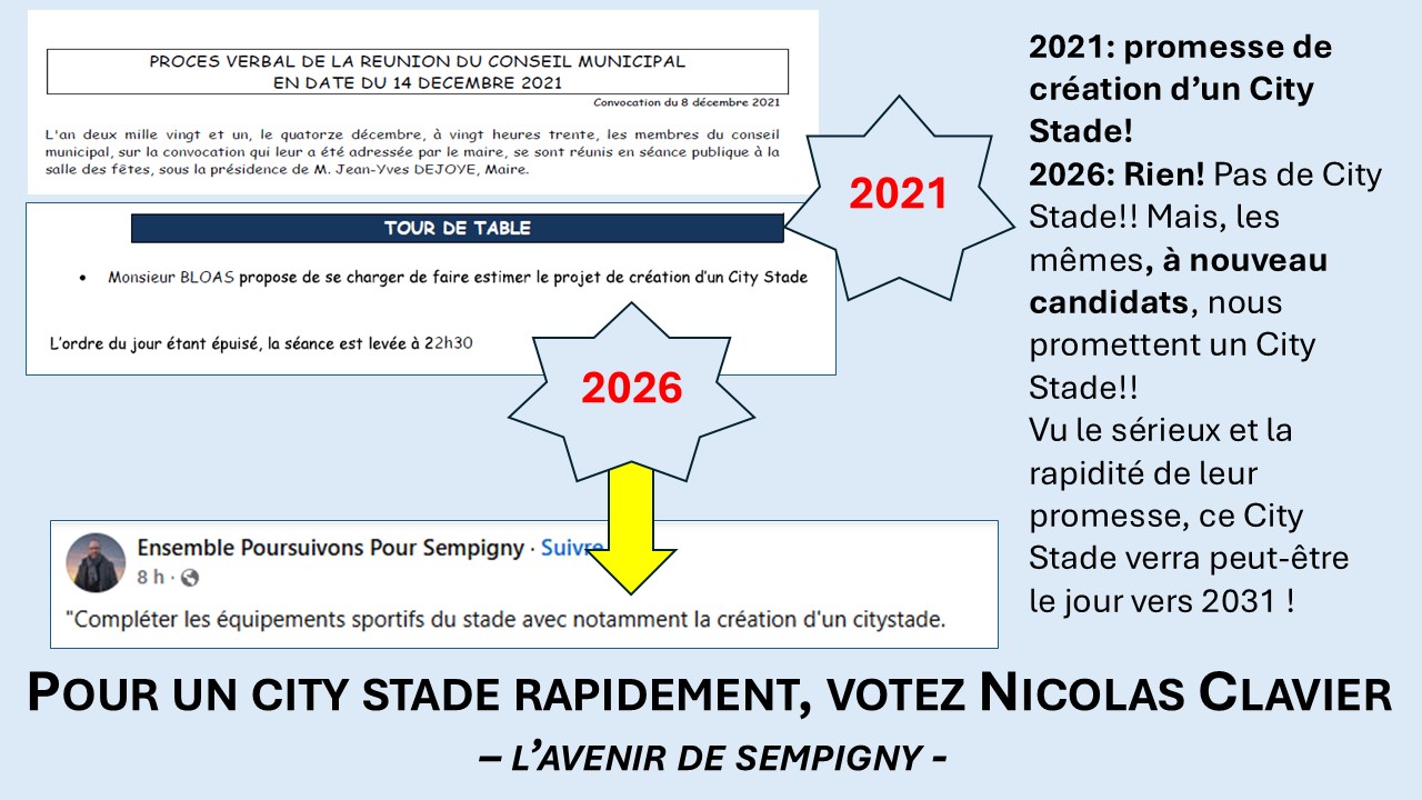 DES ÉLUS SORTANTS PEU CRÉDIBLES !