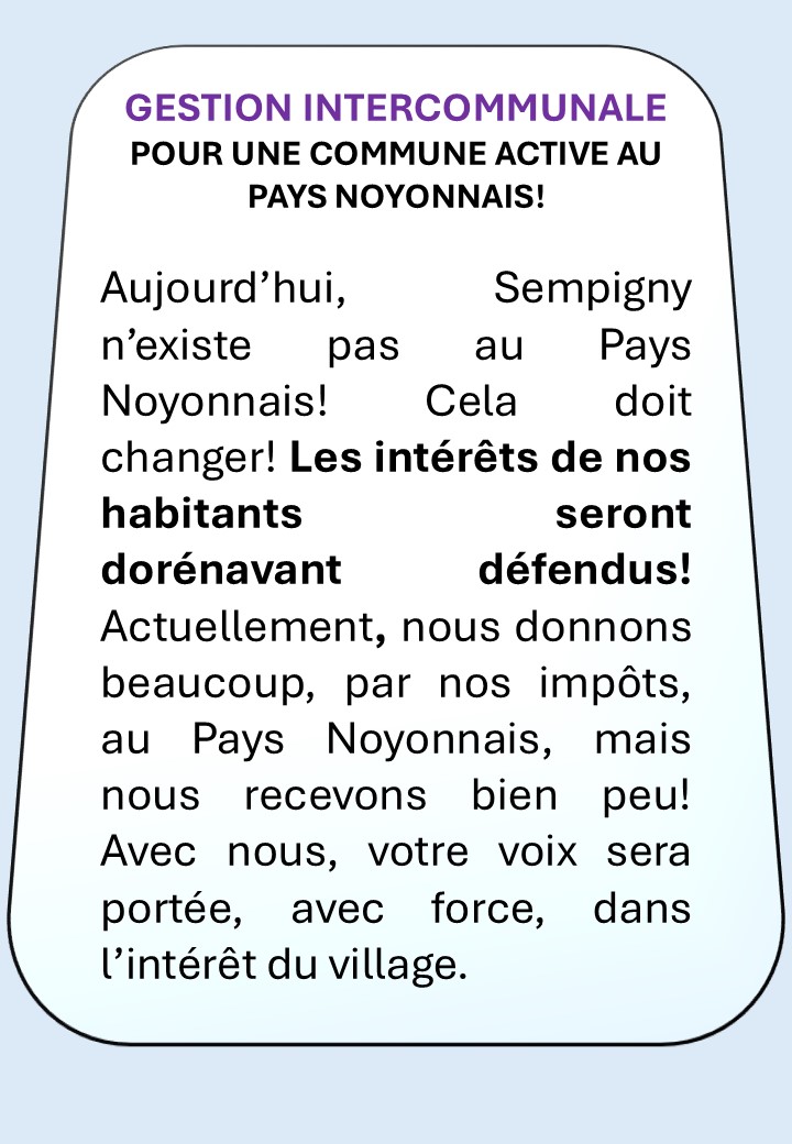 NOTRE PROGRAMME: AGIR AU PAYS NOYONNAIS