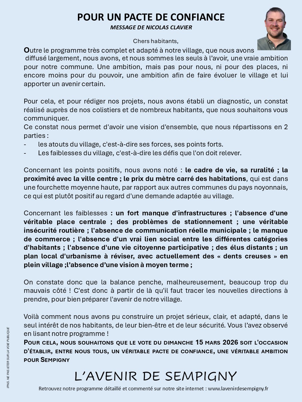 NOTRE PACTE DE CONFIANCE