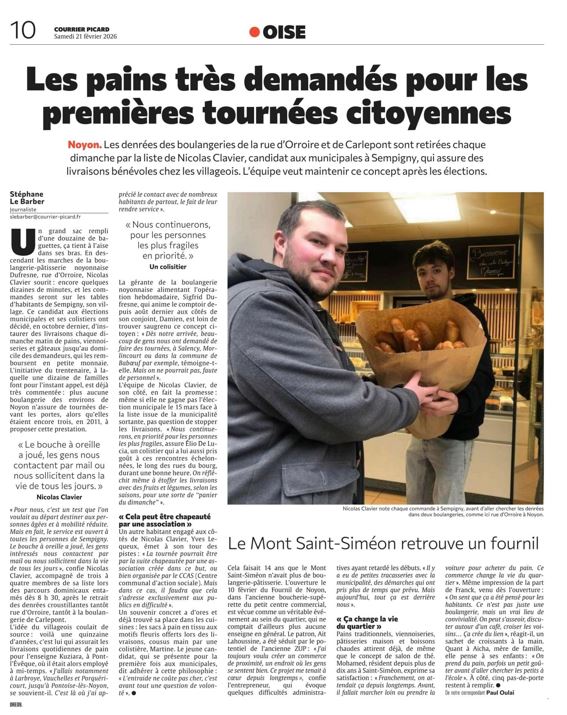 NOTRE PORTAGE DE PAIN À LA UNE !