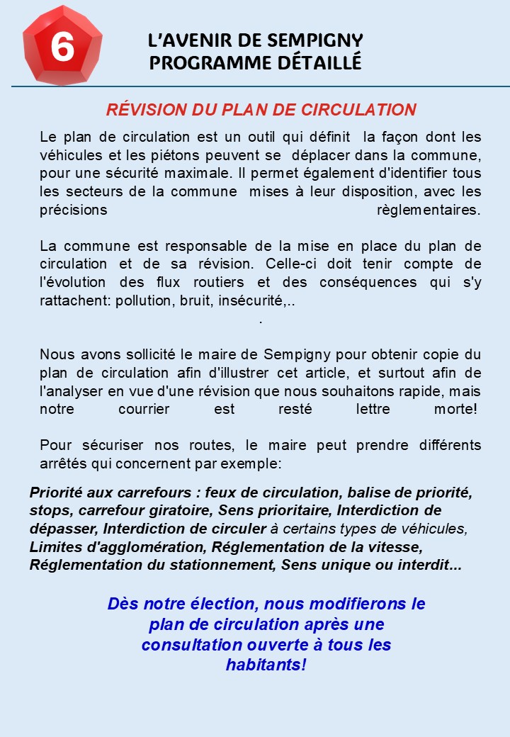 NOTRE PROGRAMME DÉTAILLÉ EN FICHES: LA SÉCURITÉ