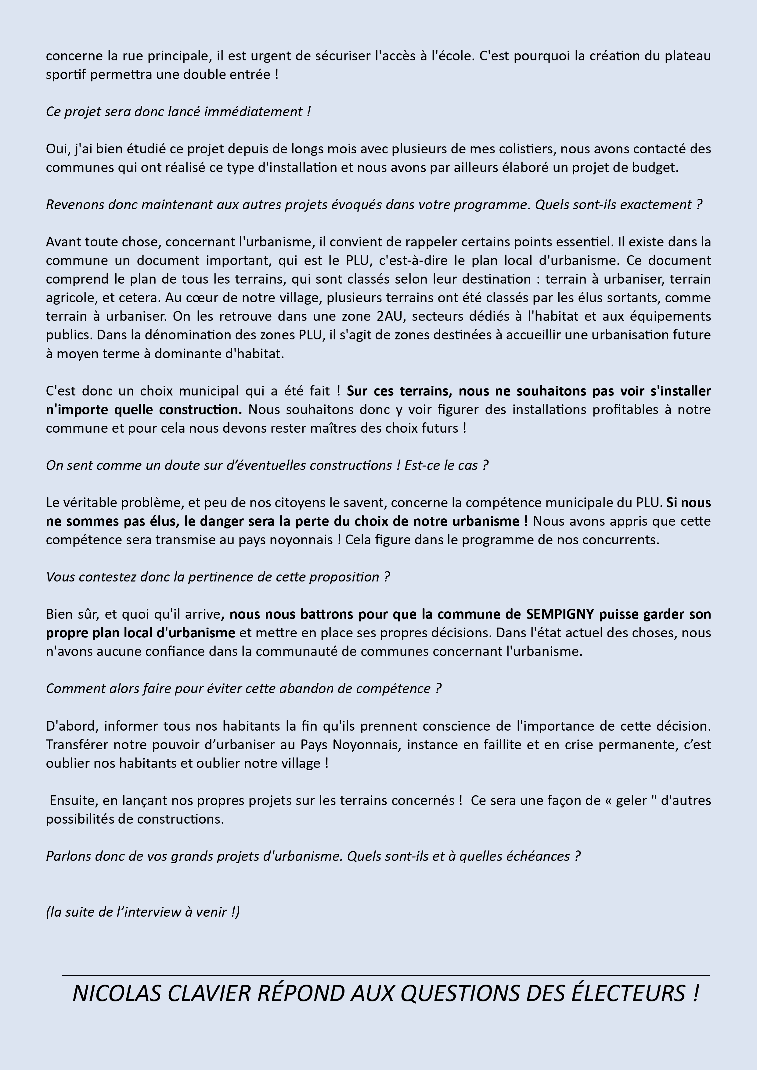 INTERVIEW DE NICOLAS CLAVIER ! PARTIES 1&2 !