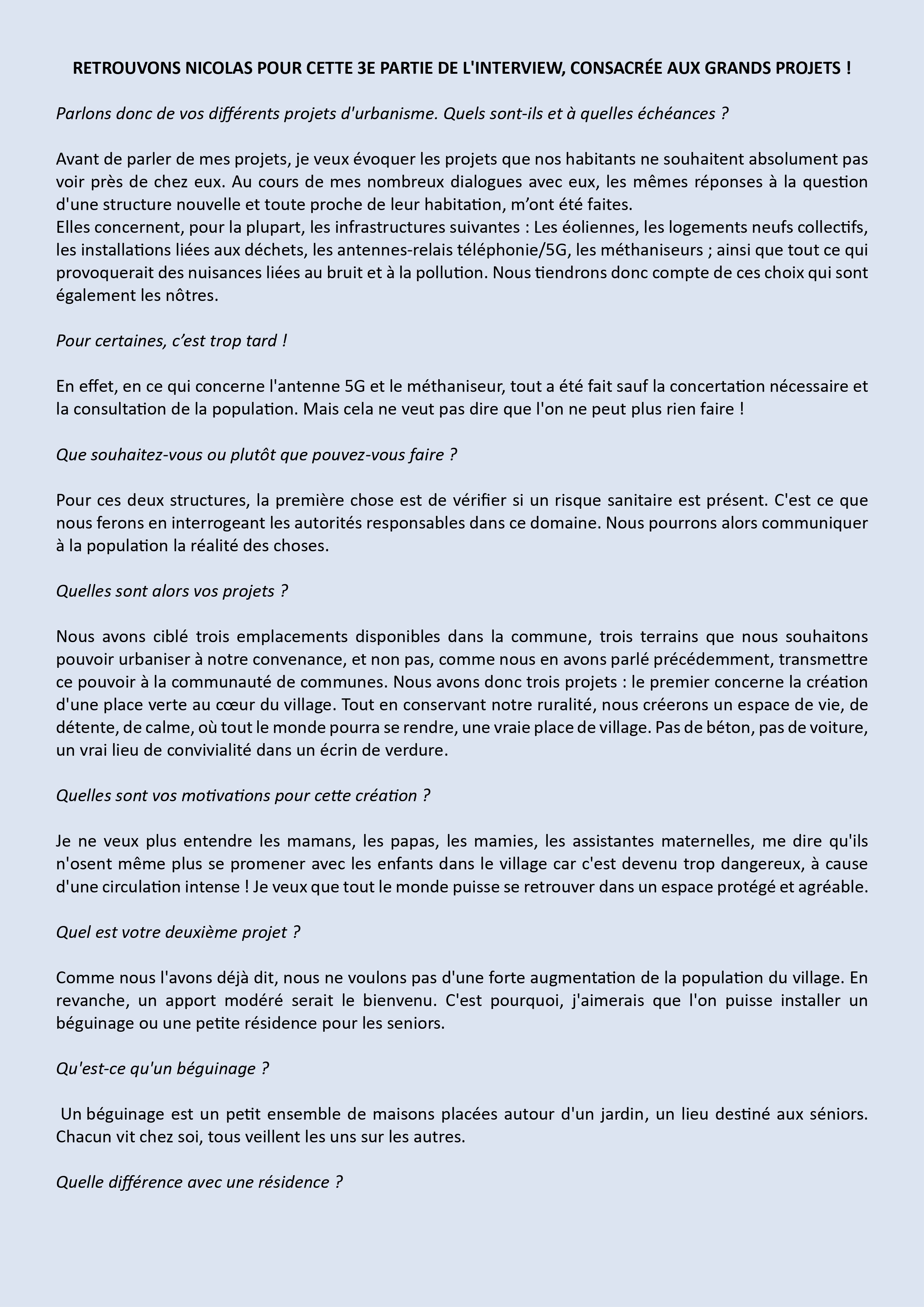  INTERVIEW DE NICOLAS CLAVIER ! 3ème PARTIE !